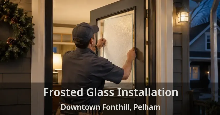 Frosted Glass Installation Downtown Fonthill, Pelham - ON