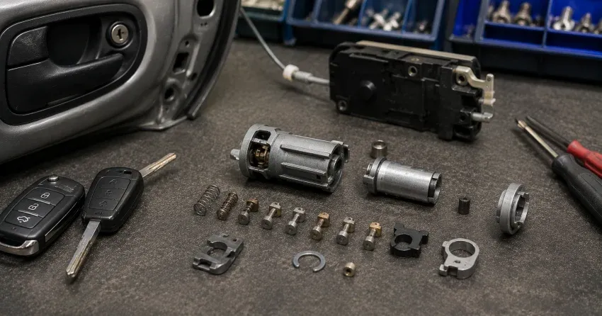 technician testing a car key fob during Car Lock Repair Short Hills Area, Pelham