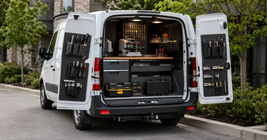mobile locksmith service vehicle equipped with tools in Pelham