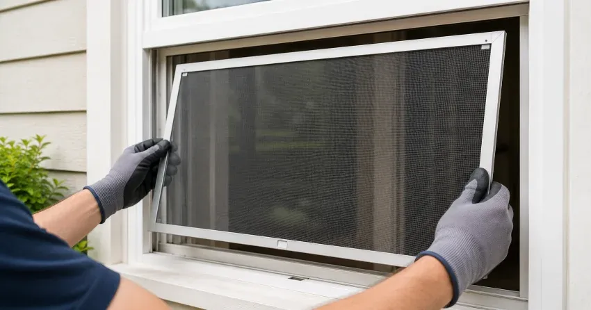 technician repairing a window sash and balance system in Pelham