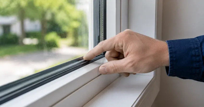 technician inspecting window glass seal in Fonthill, Pelham