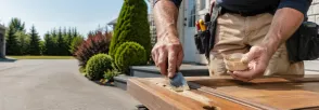 Wood Door Repair Downtown Fenwick, Pelham